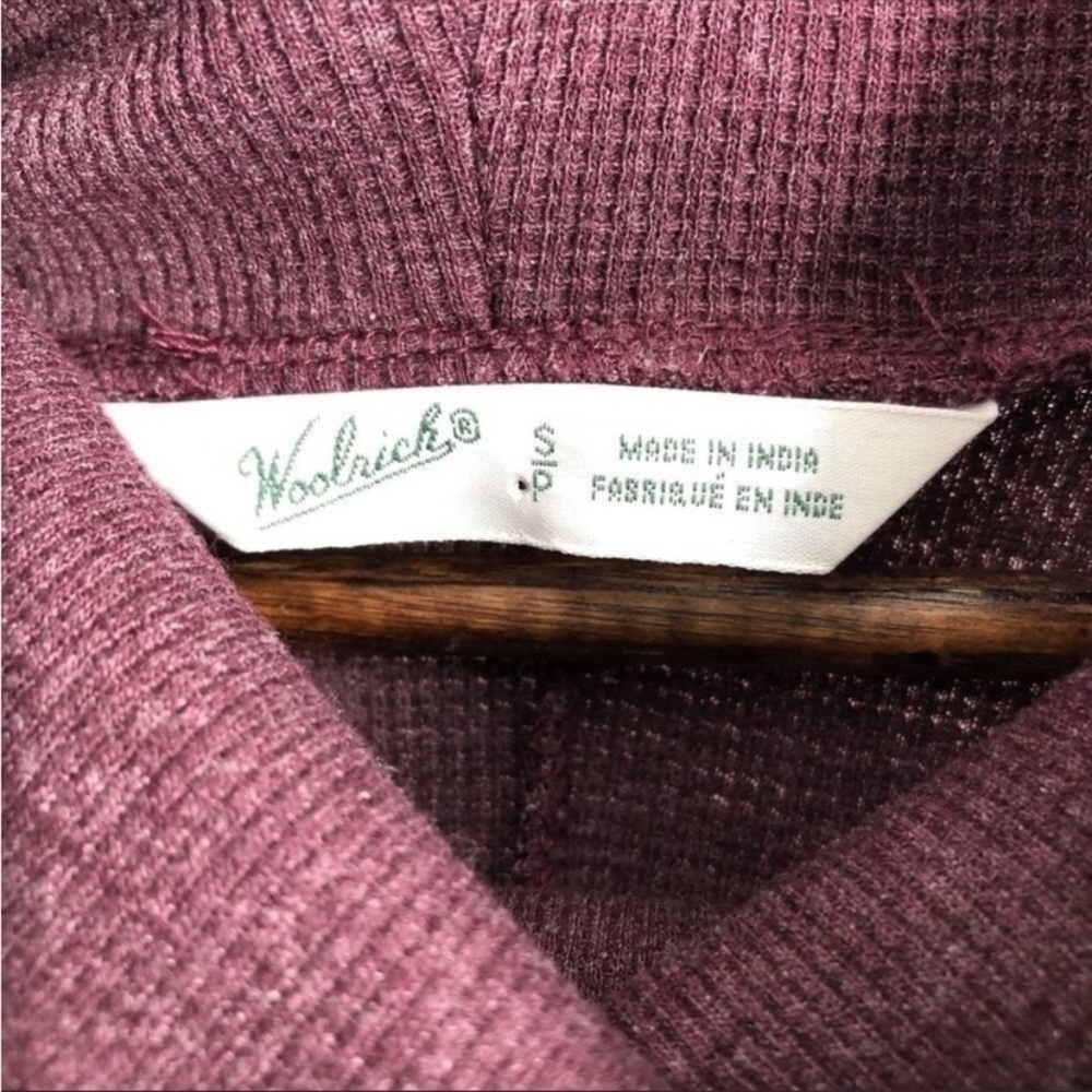 WOOLRICH Burgundy Long Sleeve Lightweight Turtleneck Sweater Oversized Small - Picture 5 of 7